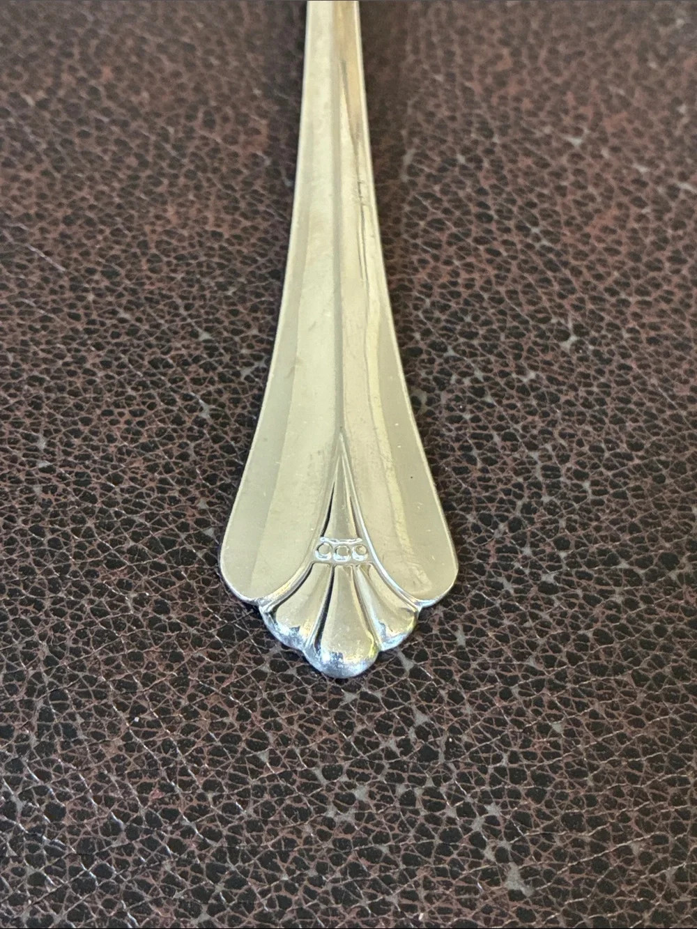 Silver-Tone Serving Spoon Oneida Community Glossy Stainless Steel Royal Flute